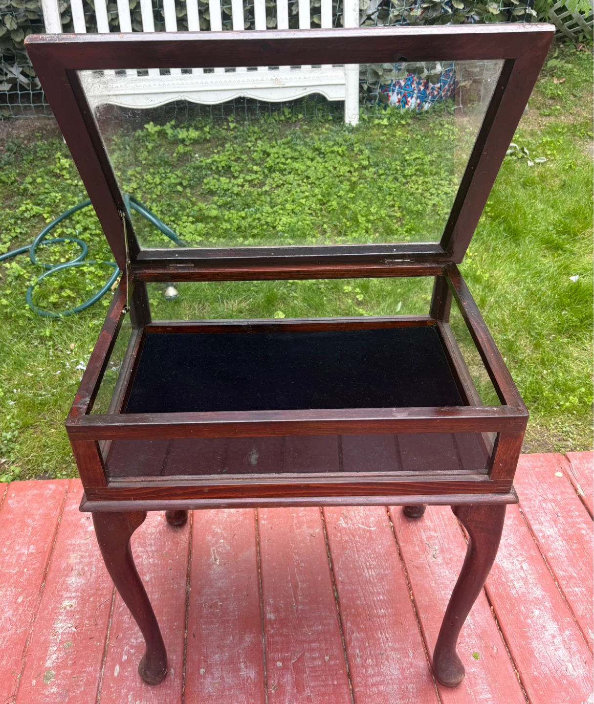 Vintage Glass Display Cabinet Table - photo 3