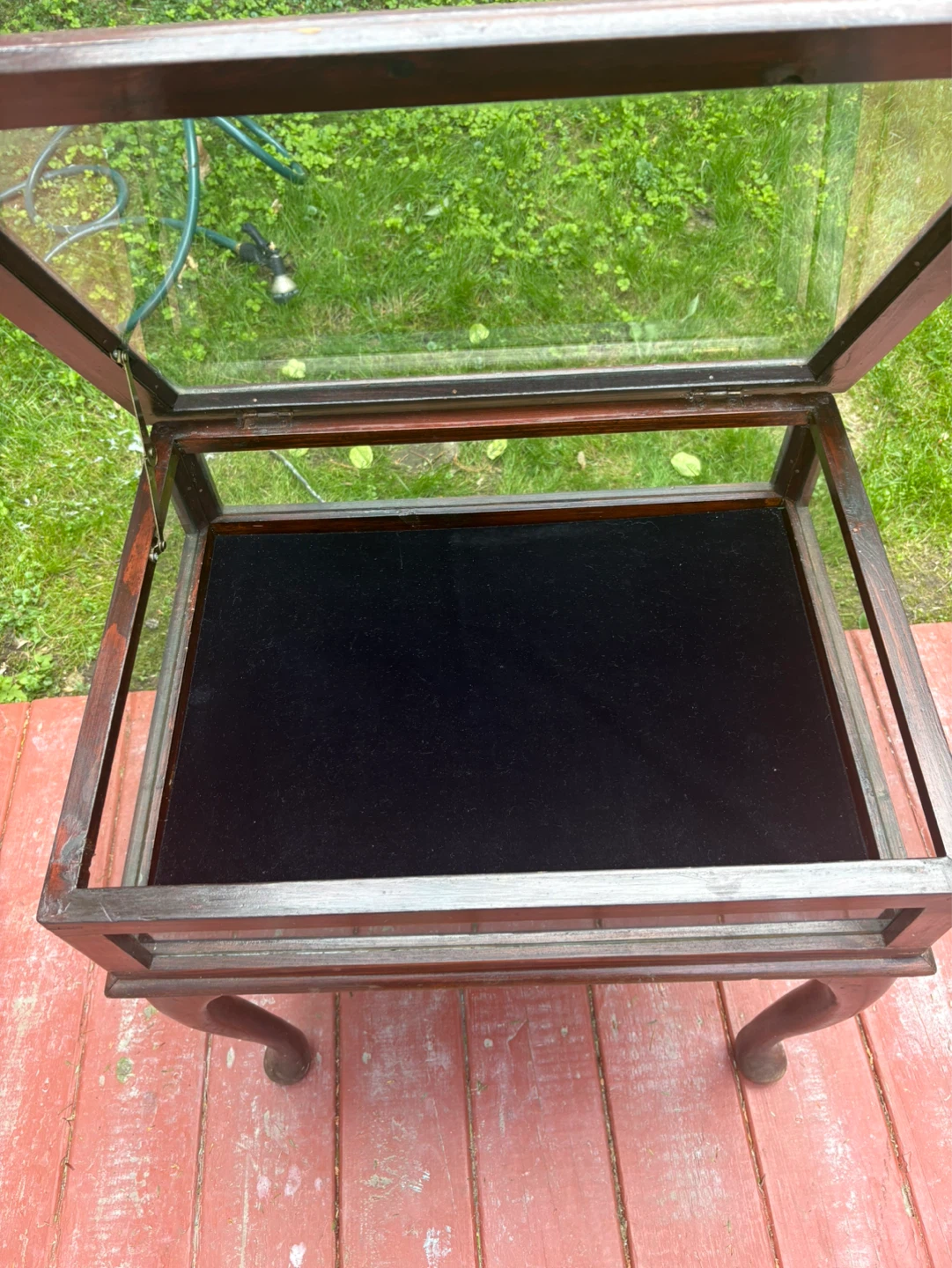 Vintage Glass Display Cabinet Table - photo 4