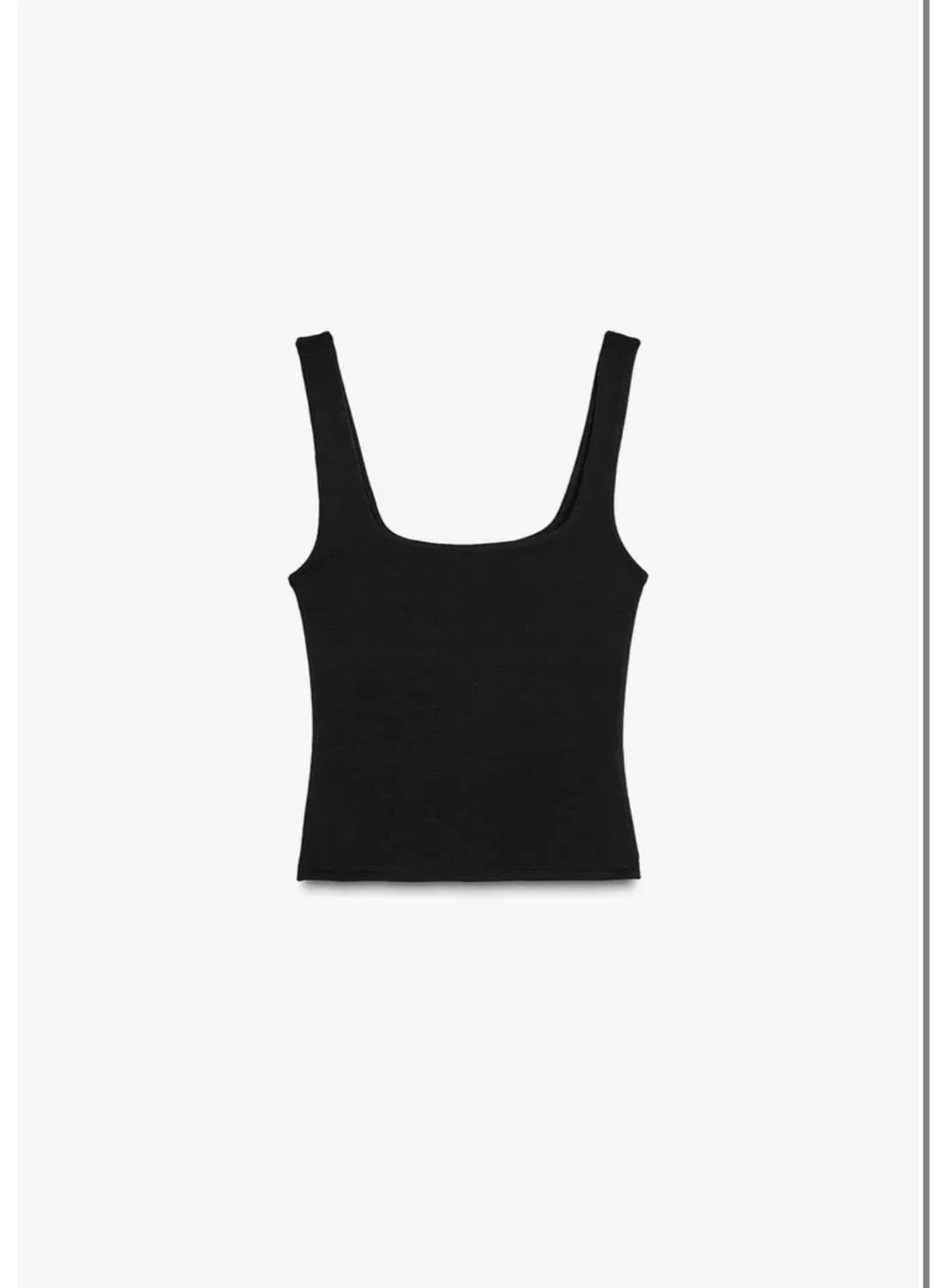 Zara Black Square Neck Tank Top - M - photo 2