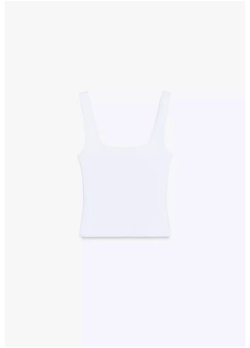 Zara White Square Neck Tank Top - M - photo 5