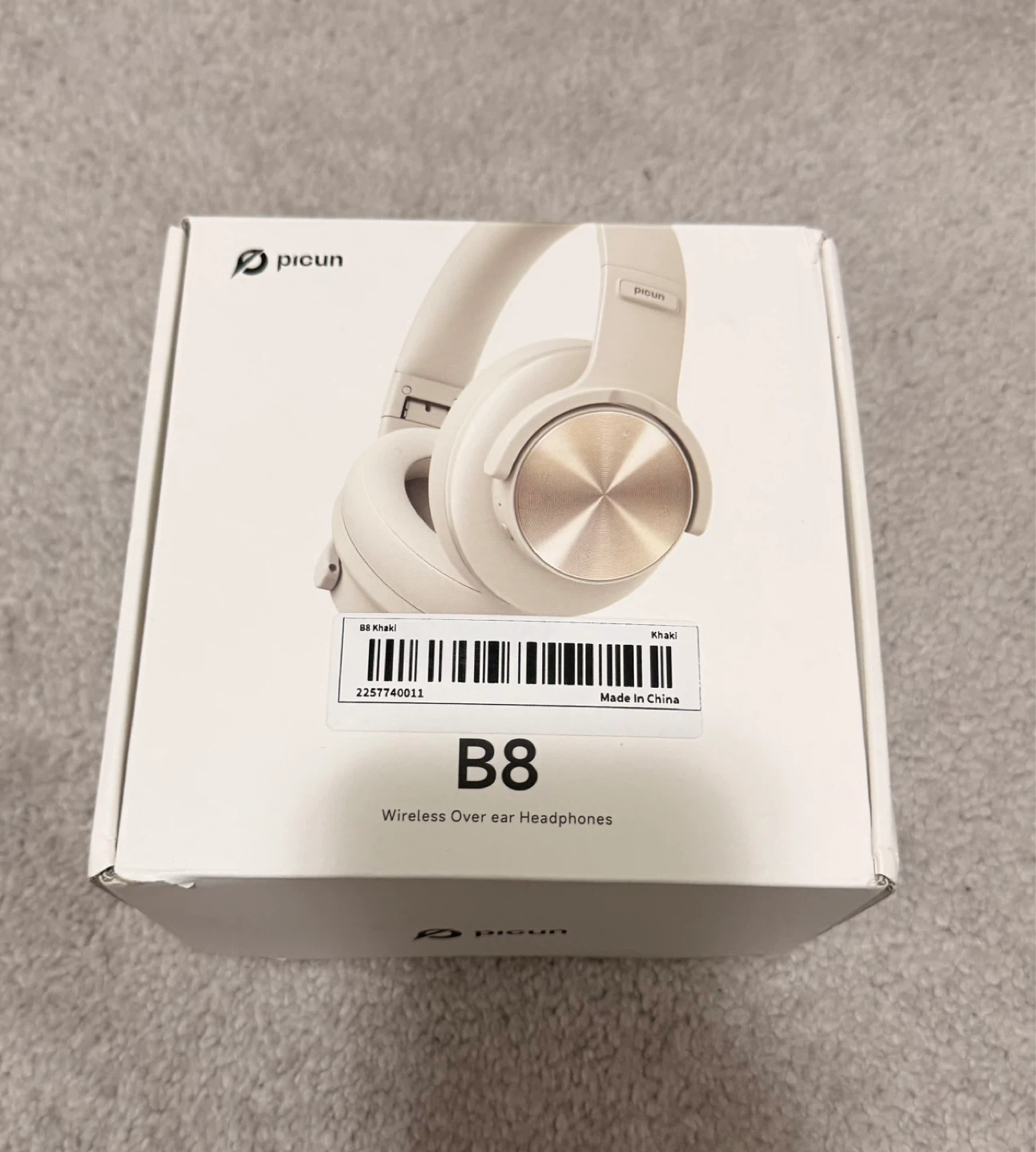 Picun B8 Cream Wireless Over-Ear Headphones