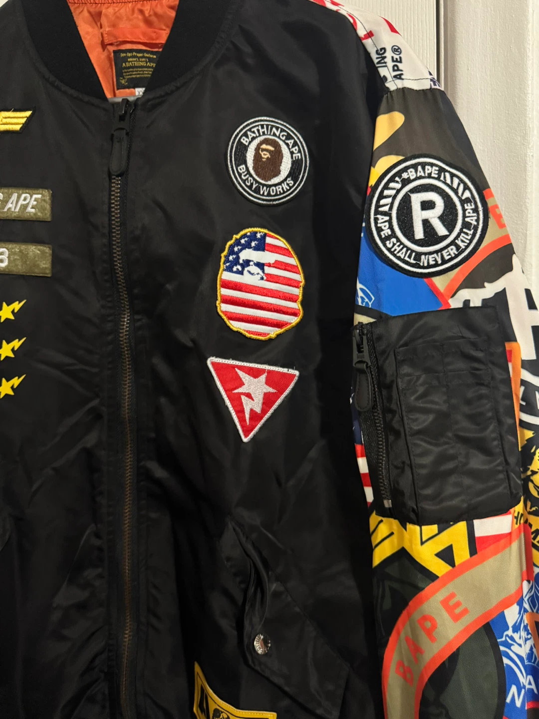 A Bathing Ape (BAPE) Patch MA-1 Bomber Jacket (XXL) - photo 3