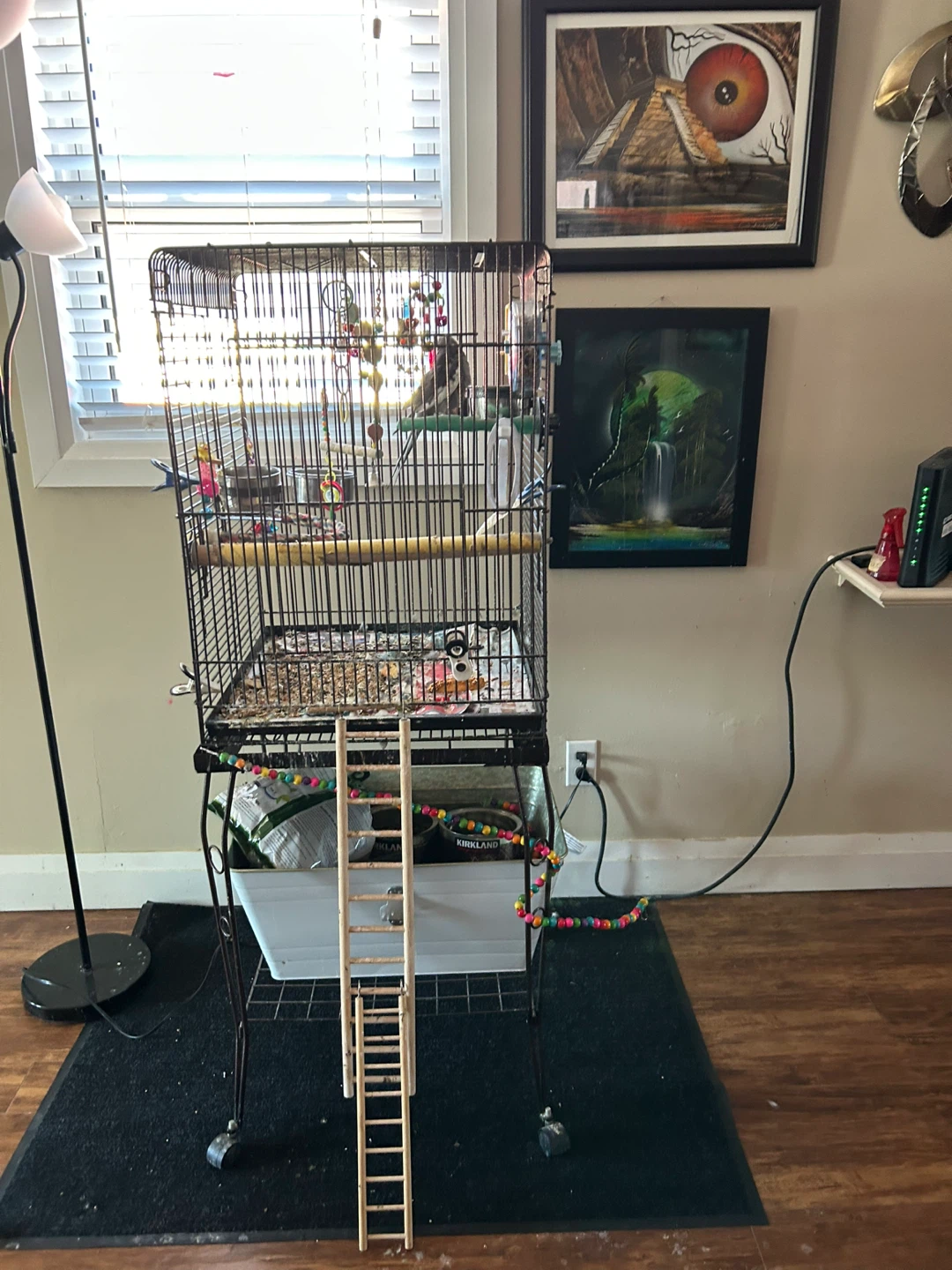 Large Bird Cage with Stand and Accessories - photo 2