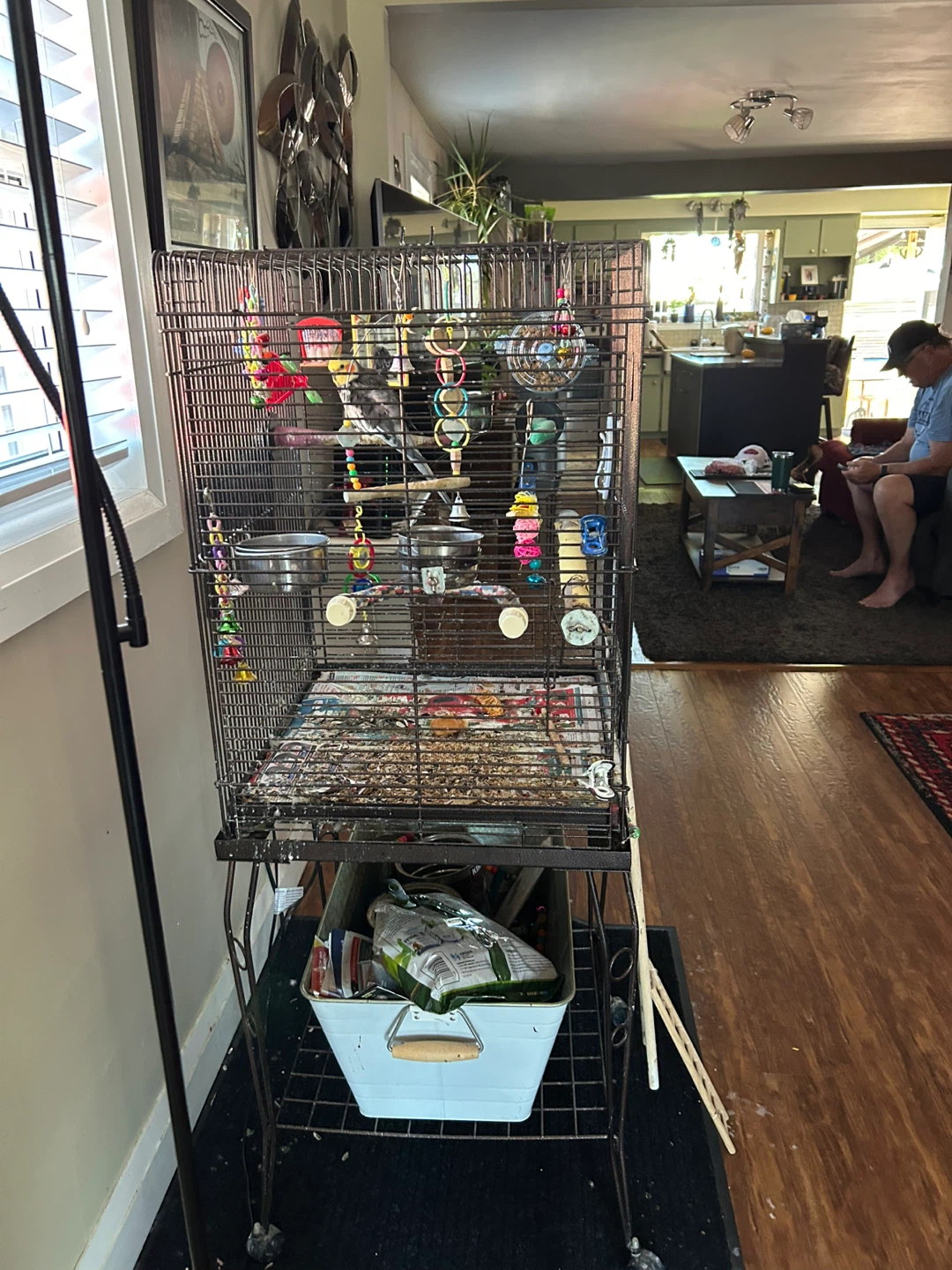 Large Bird Cage with Stand and Accessories - photo 3
