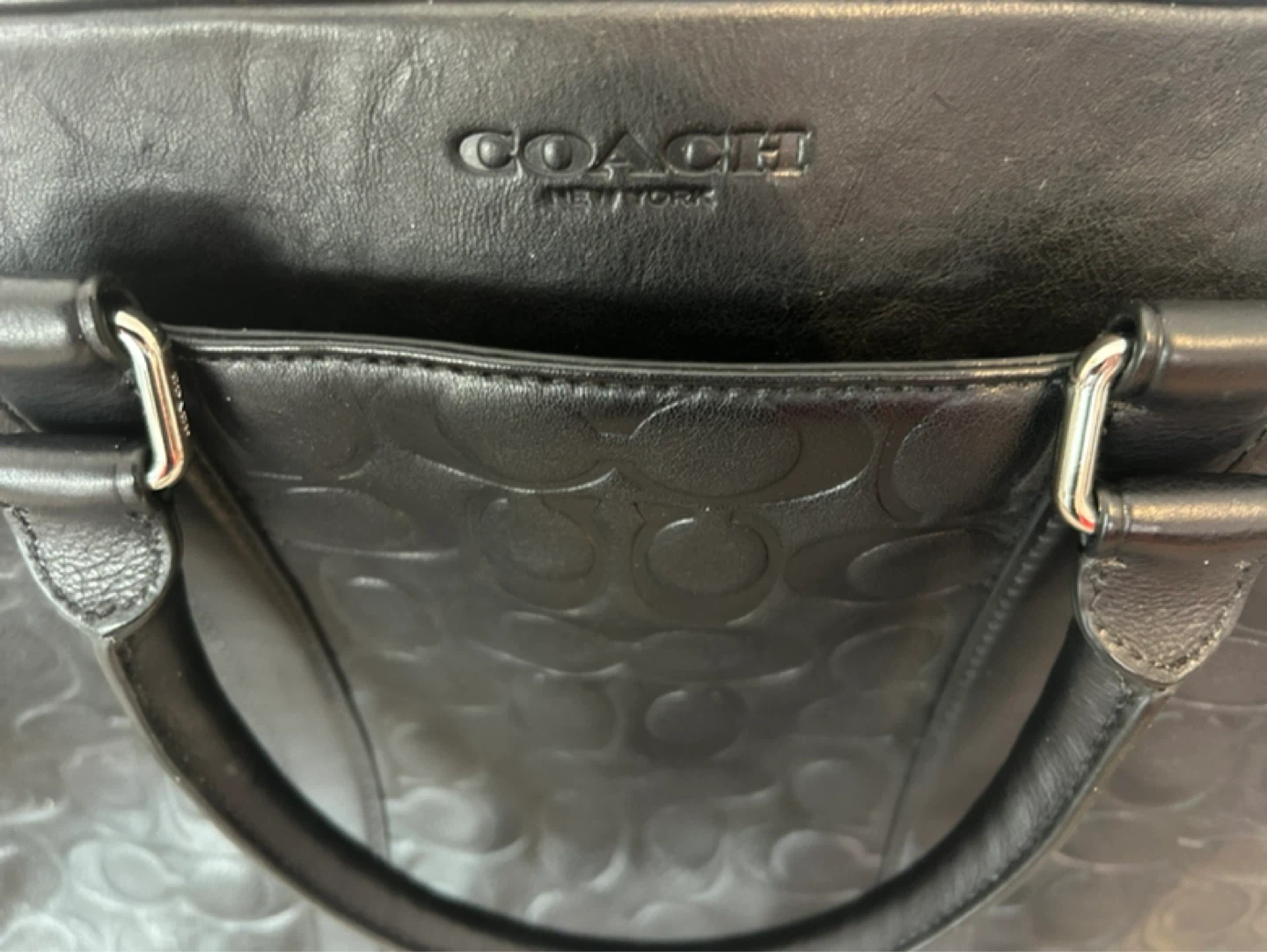 Coach Black Leather Briefcase - photo 2