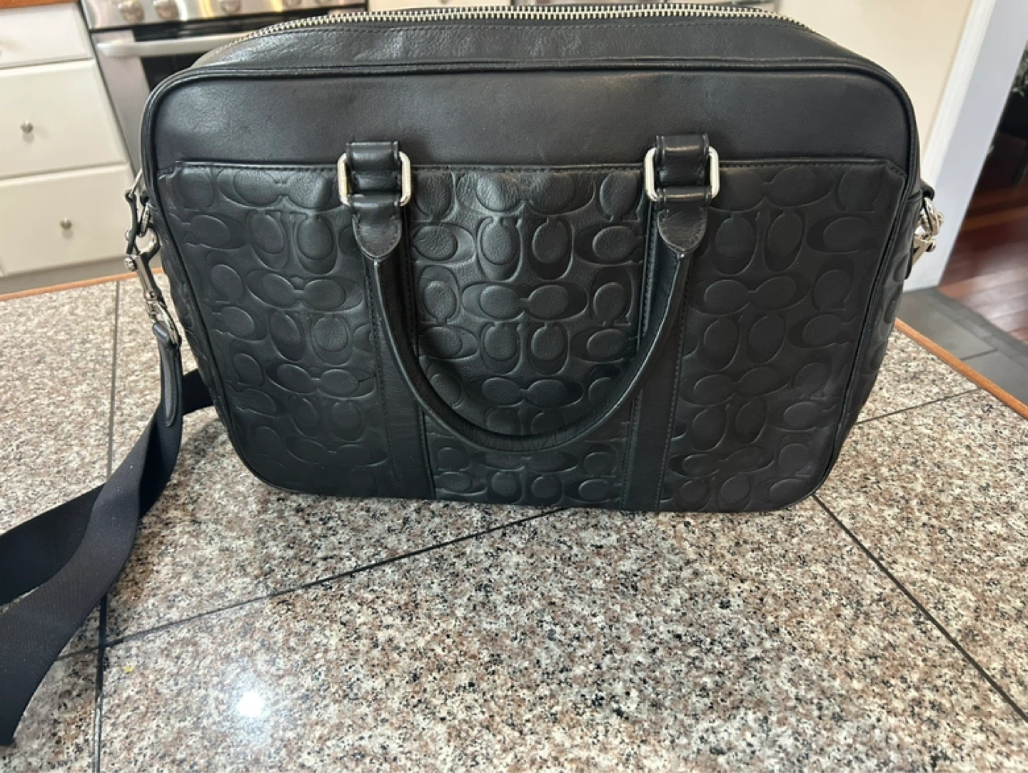 Coach Black Leather Briefcase - photo 4