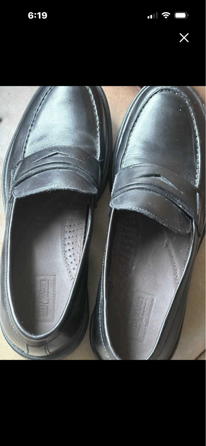 Black Leather Loafer Shoes - photo 2