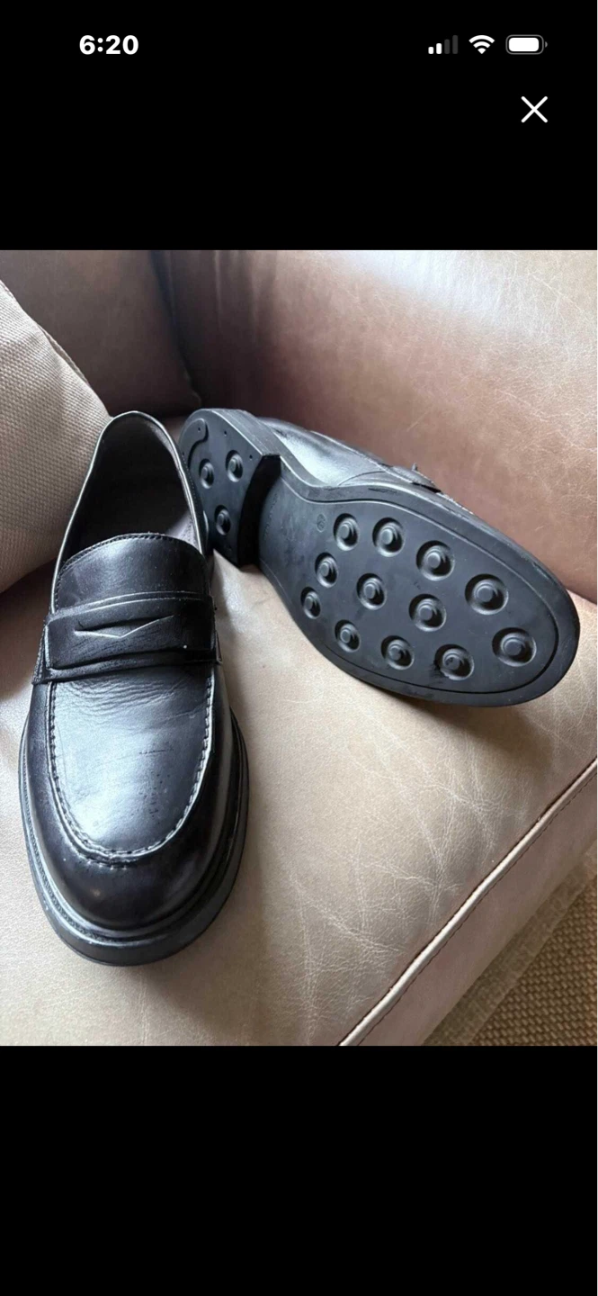 Black Leather Loafer Shoes - photo 3