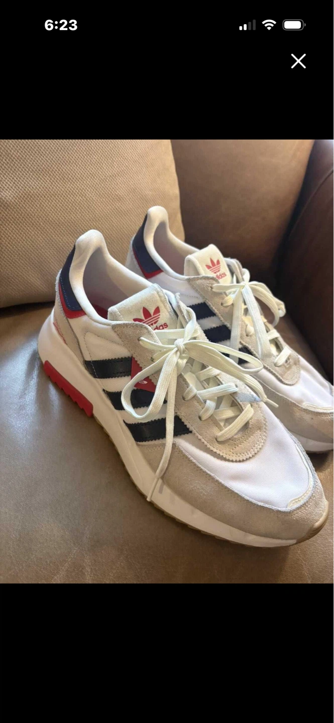 Adidas White/Navy/Red Sneakers - photo 3