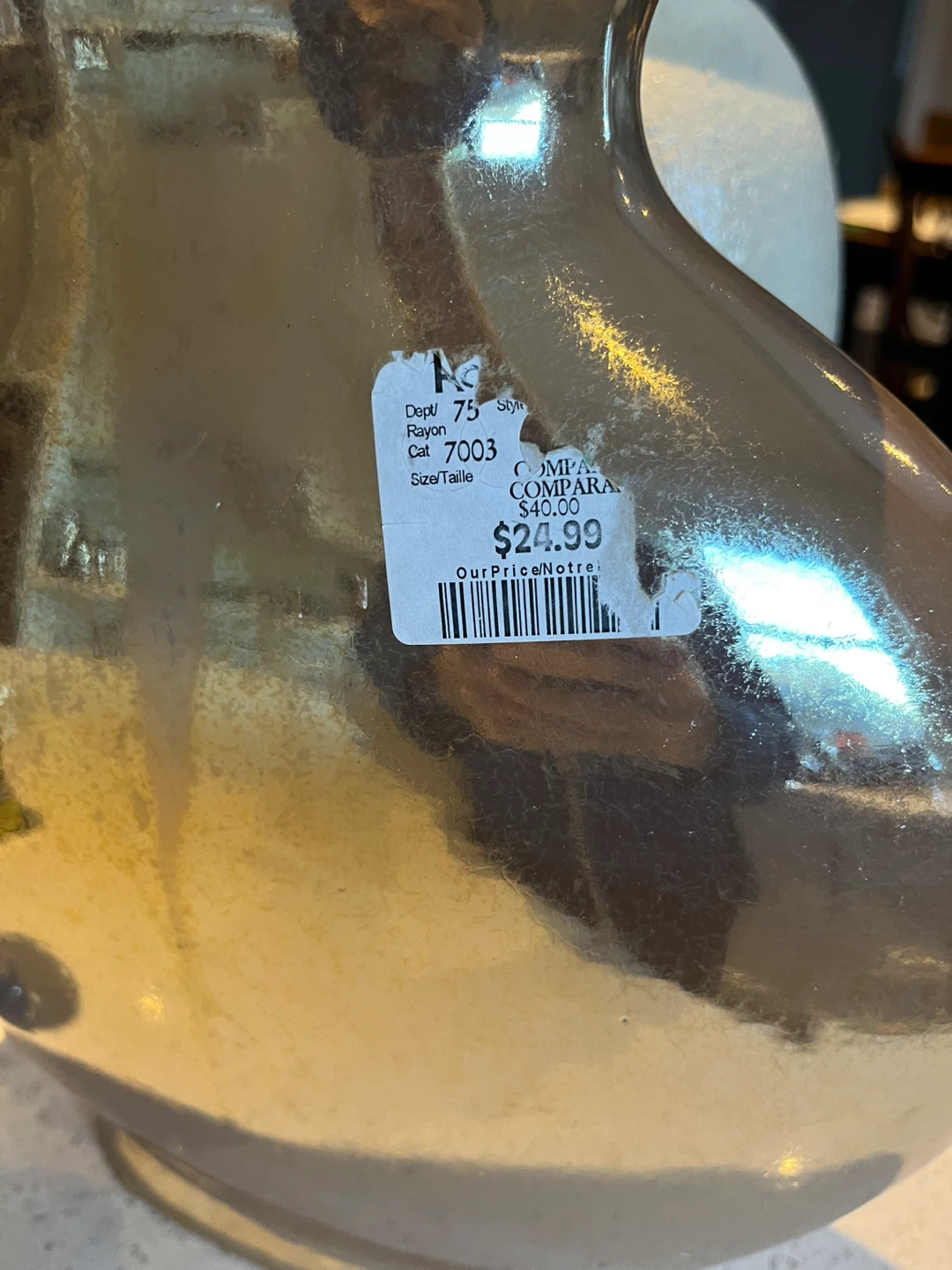 New Gold glazed vase from winners - photo 3