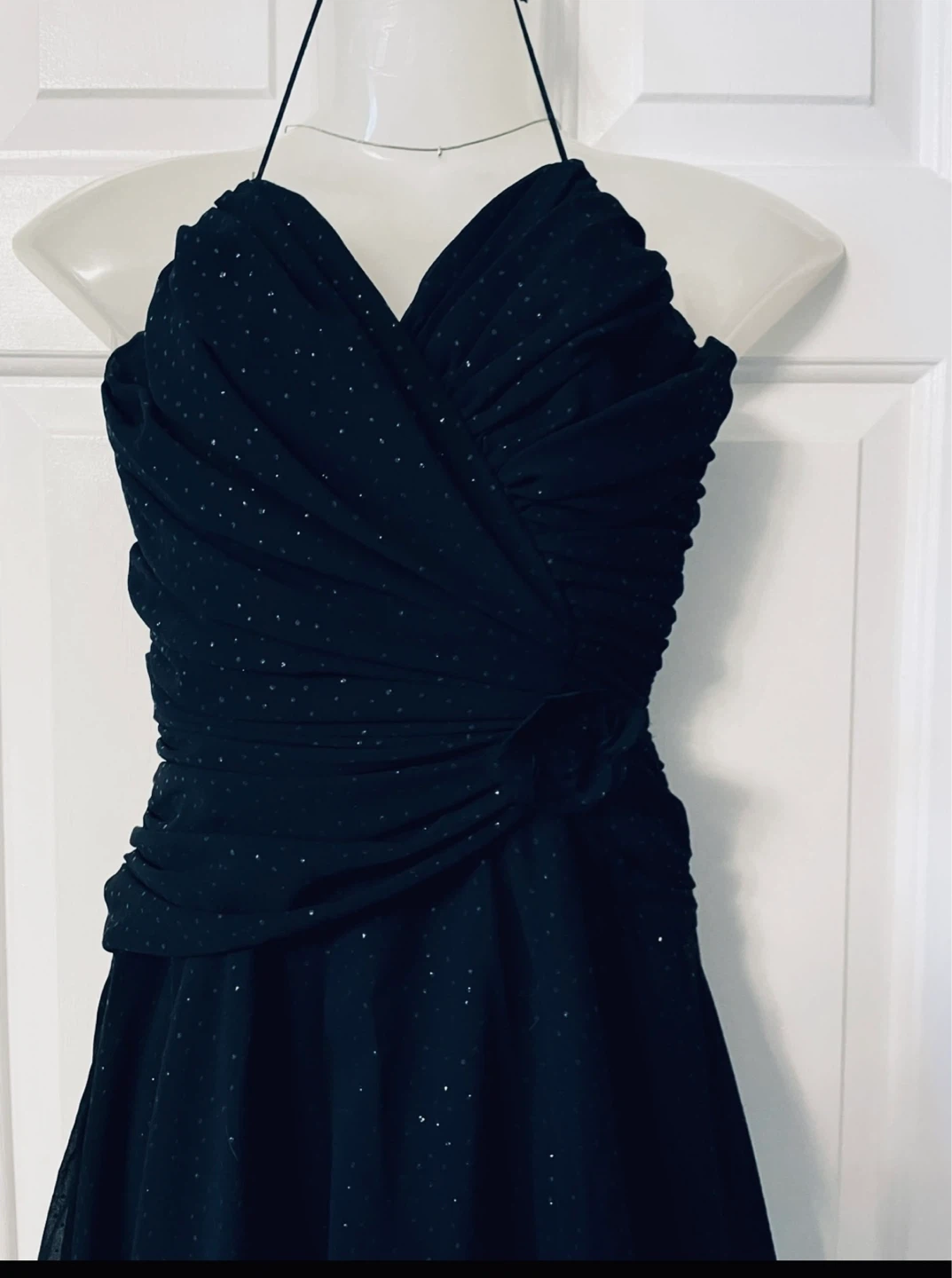 Forever Te Amo Black Sparkle Halter Gown - photo 2