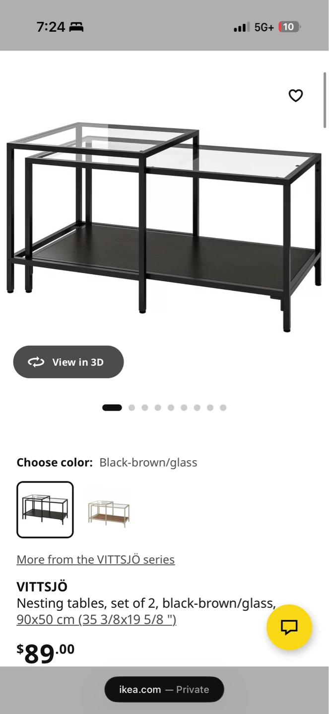 IKEA VITTSJÖ- selling the centre table-Black
