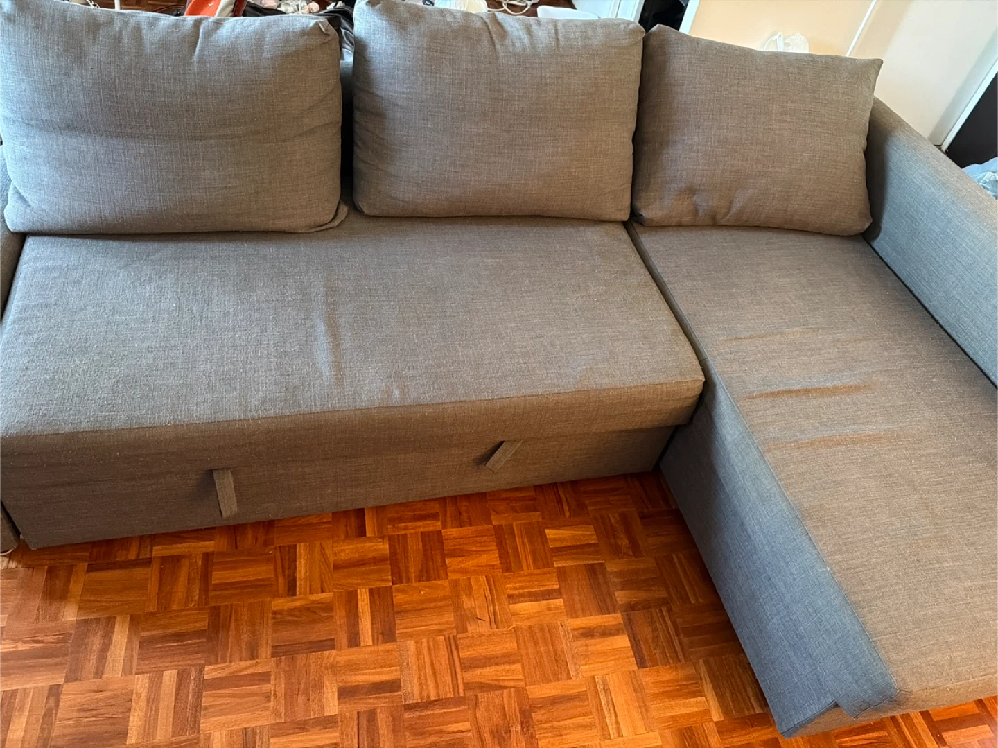 Grey IKEA Friheten Sofa Bed with Storage - photo 2