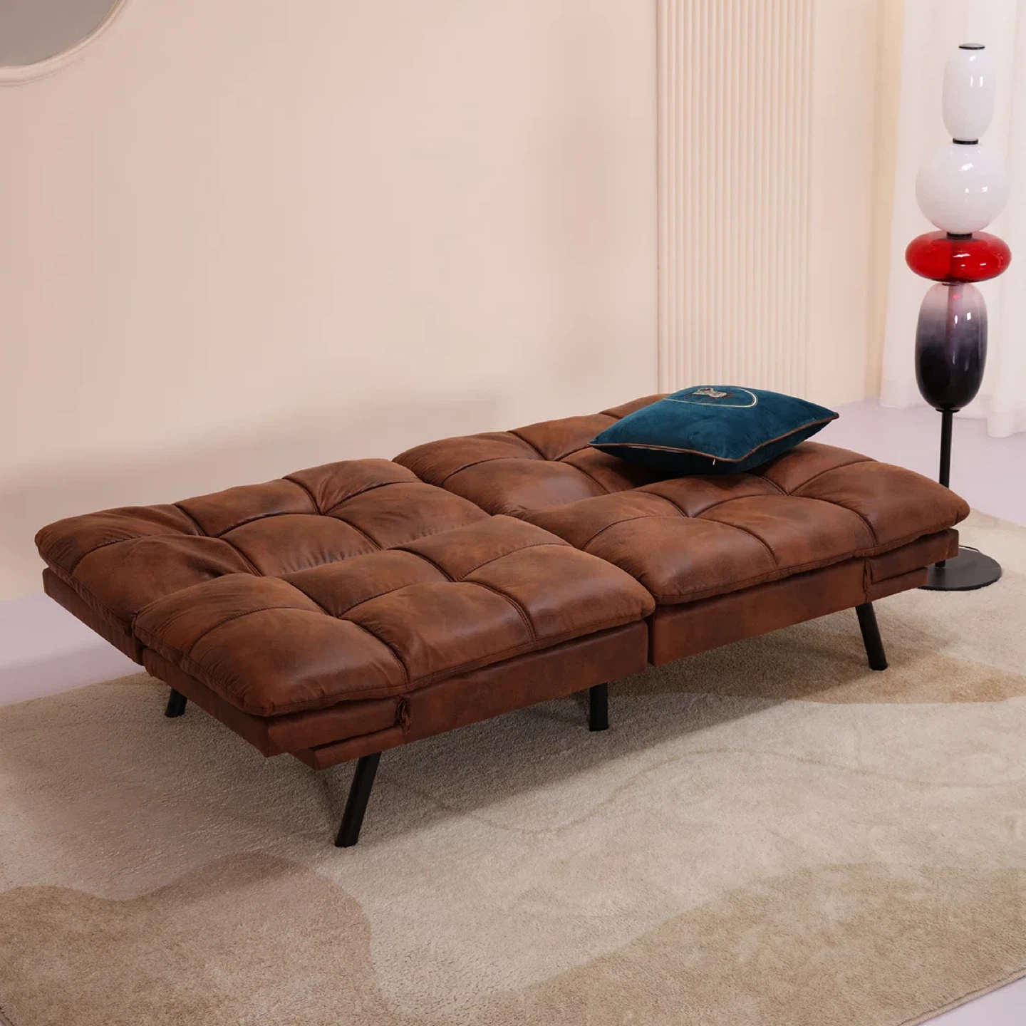 Corrigan Studio 71" Convertible Faux Leather Futon - photo 3
