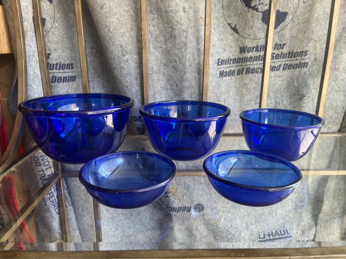 5 Matching Glass Bowls