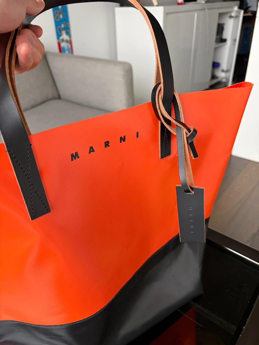 MARNI Orange & Black Tote Bag - photo 2