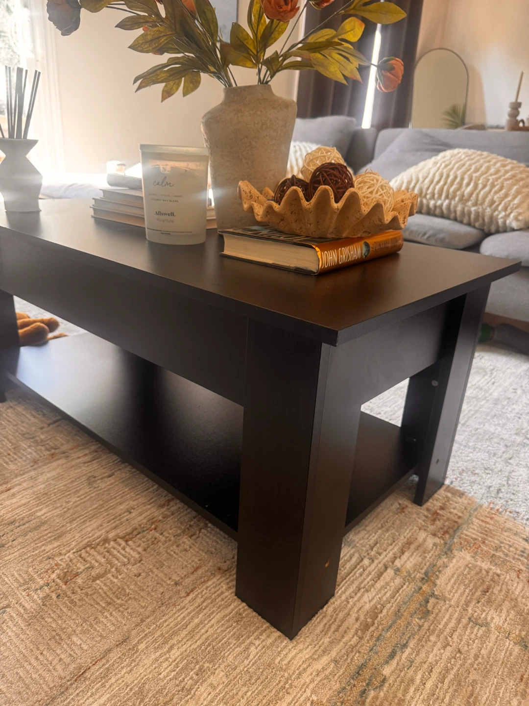 Black Coffee Table with Shelf - photo 5