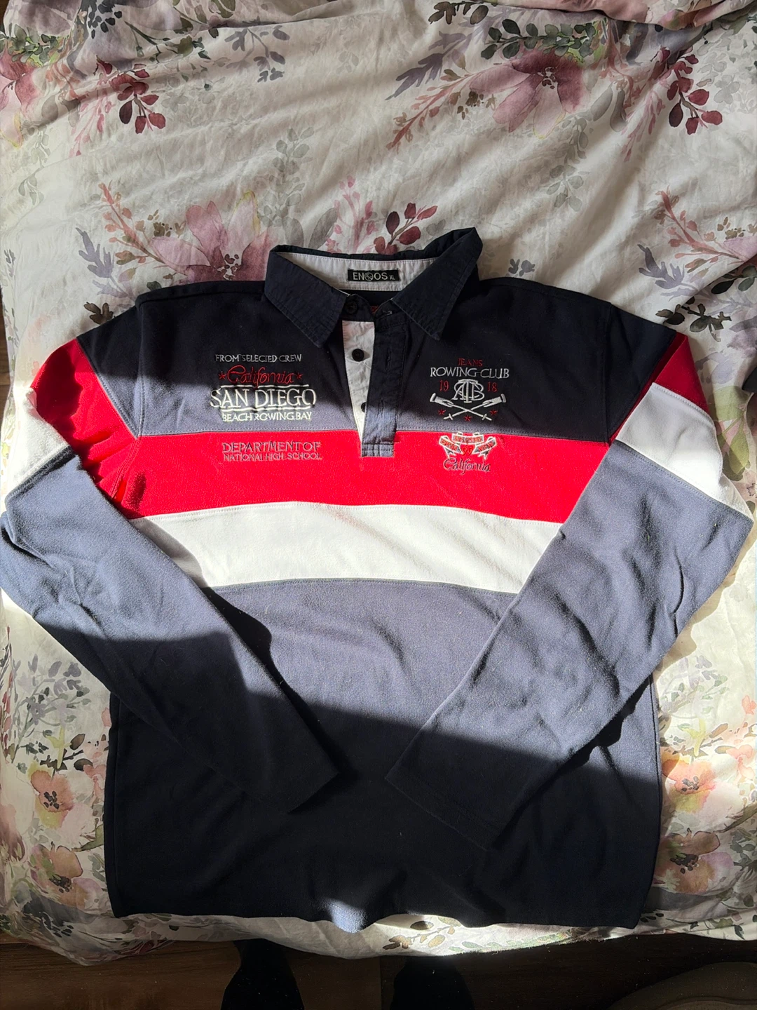 ENCOS San Diego Beach Rowing Club Rugby Shirt XL