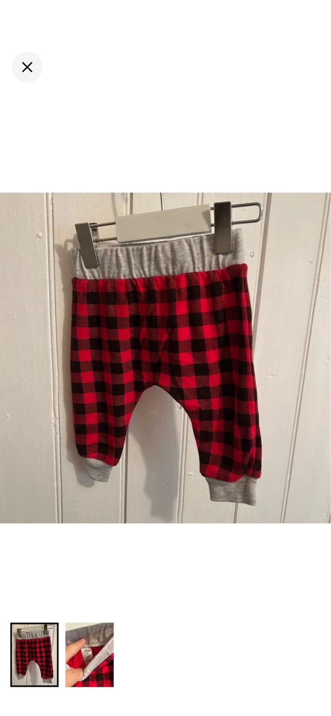 Disney Baby Plaid Pants 6M