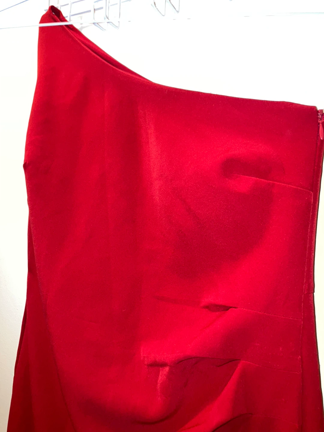 Oasis Red One-Shoulder Dress Size 16 - photo 3