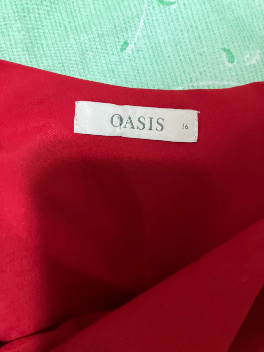 Oasis Red One-Shoulder Dress Size 16 - photo 2