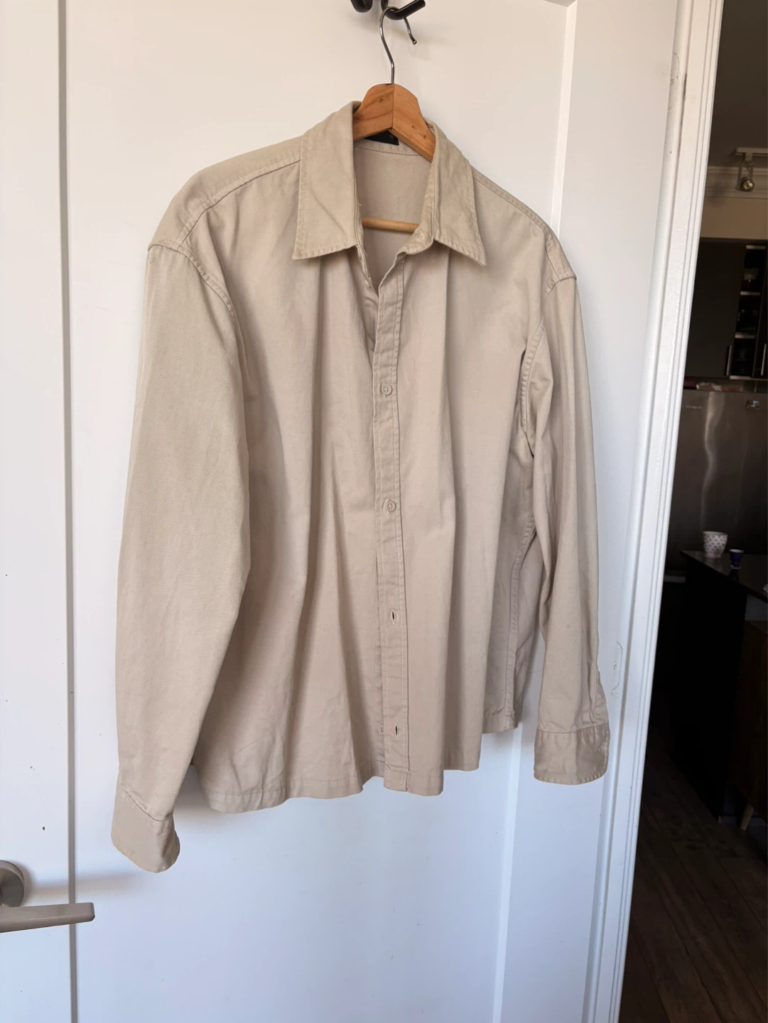 Zara Tan Button-Up Shirt - photo 2