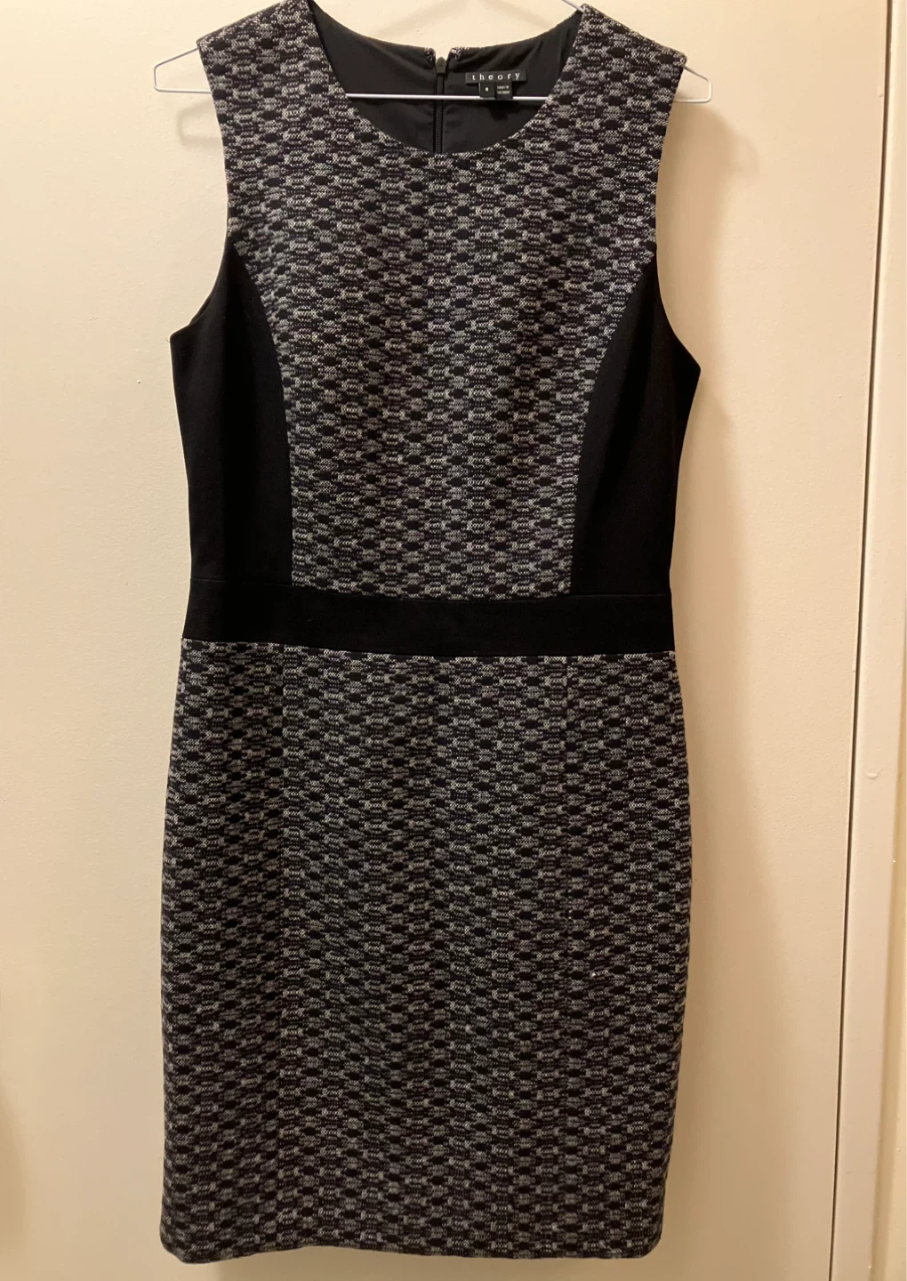 Theory Sleeveless Sheath Dress Size 8 Black & White - photo 2
