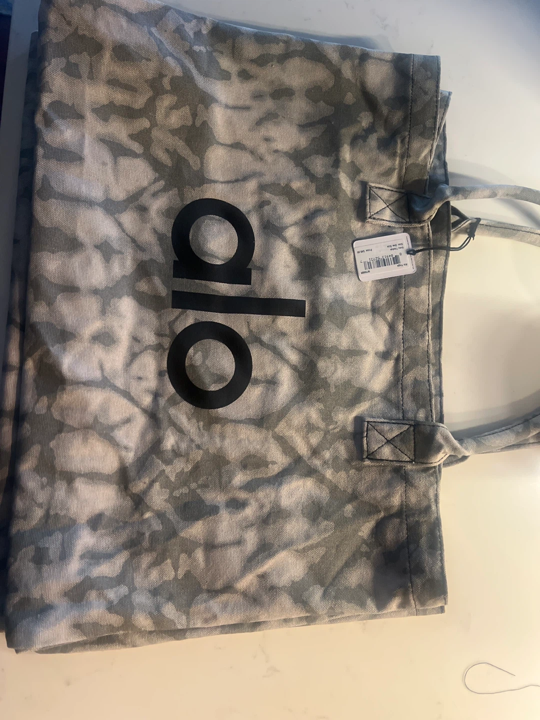 Alo Yoga Grey Tie Dye Tote Bag One Size