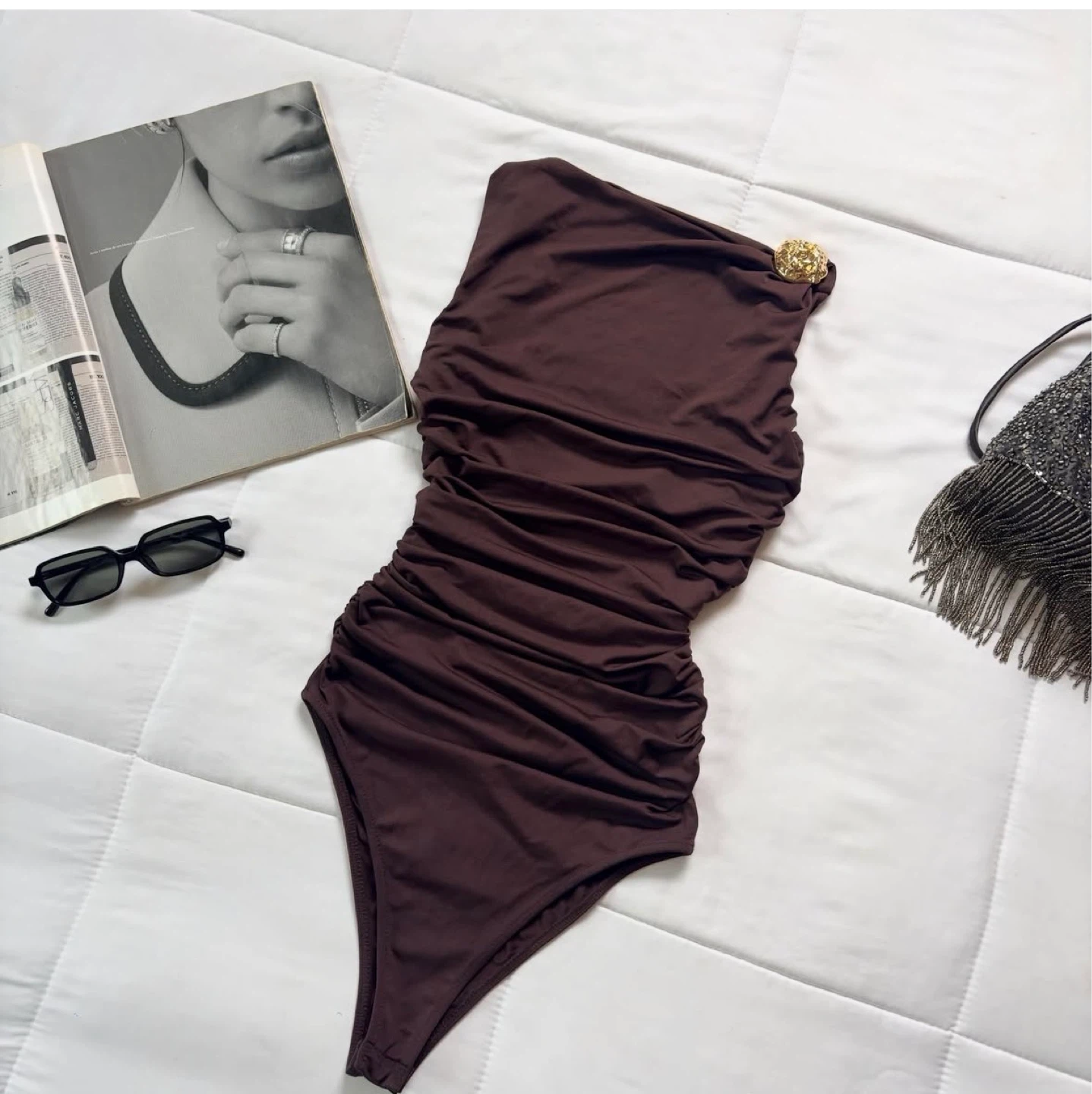 Zara NWT One-Shoulder Bodysuit size M