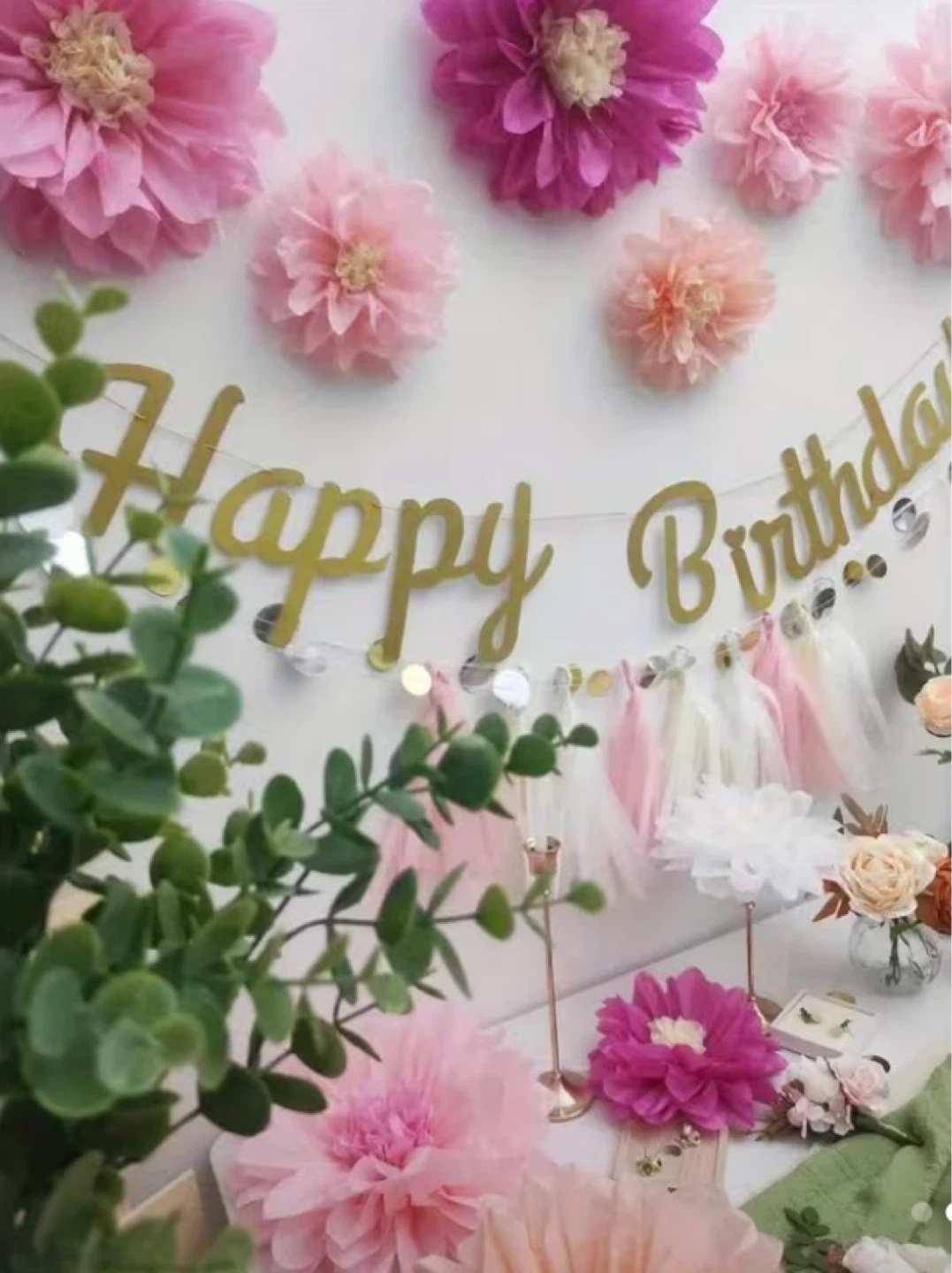 12pcs Paper Craft Pom-pom Flowers for Party Decorations - photo 2