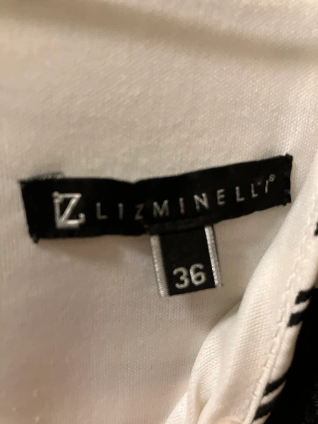 Liz Minelli Striped Dress with Black Lace Accents Size 36 - photo 3