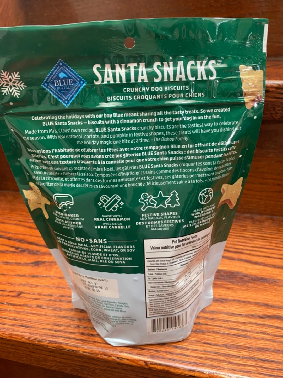 Blue Buffalo Santa Snacks Crunchy Dog Biscuits - photo 4