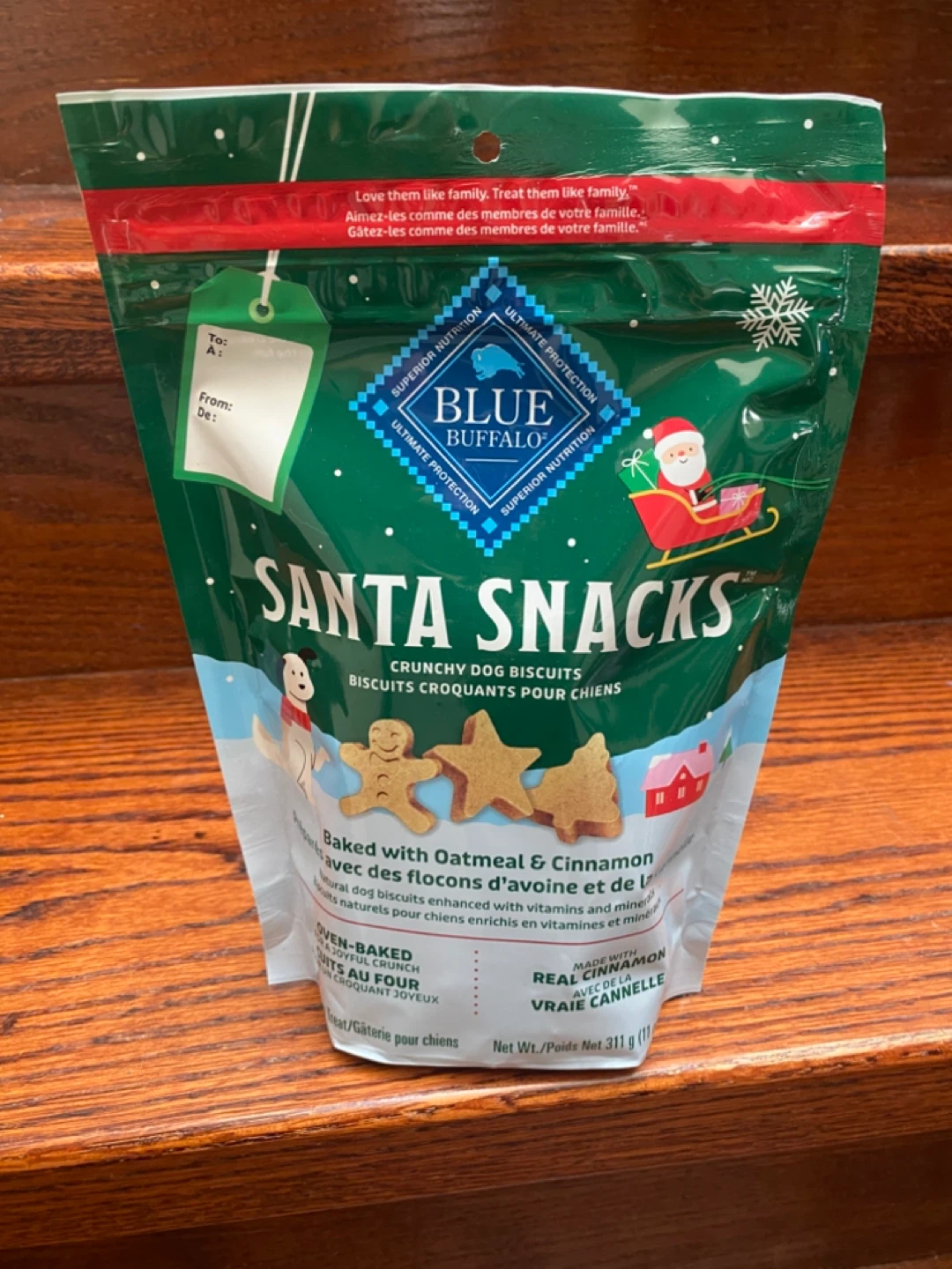 Blue Buffalo Santa Snacks Crunchy Dog Biscuits