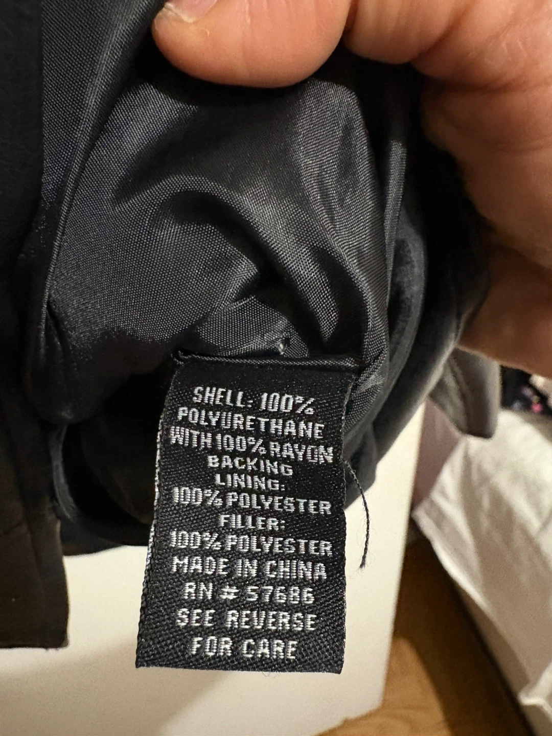 New Look Black Faux Leather Jacket 1X - photo 4
