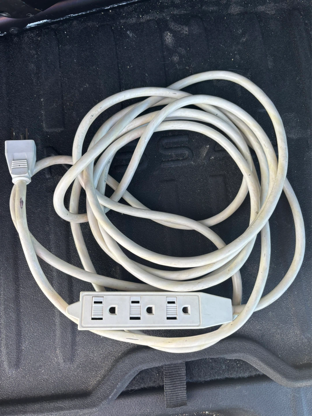 Used White 3-Outlet Extension Cord
