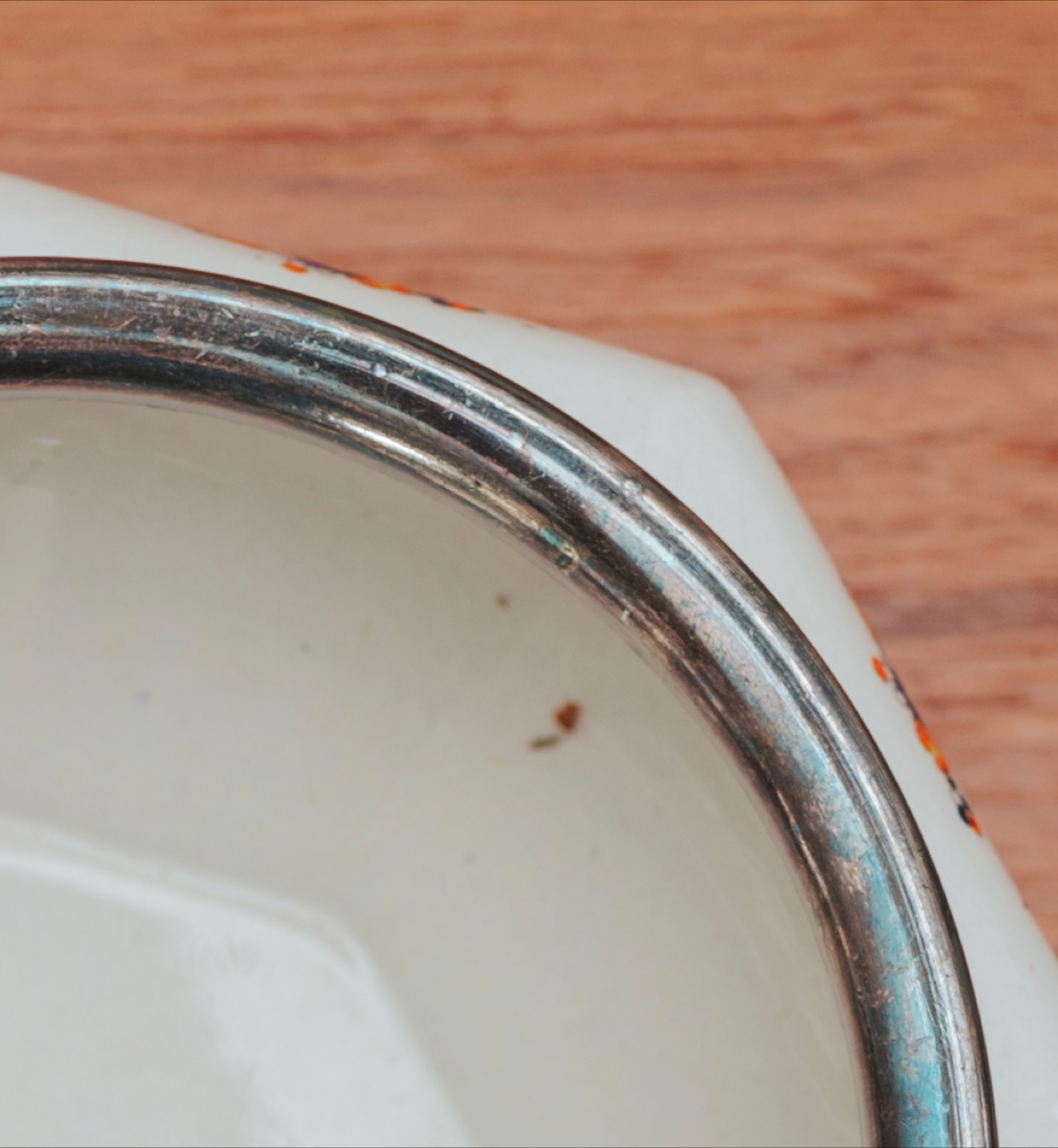 Vintage Art Deco Hand-Painted Glass Planter / Cachepot - photo 4