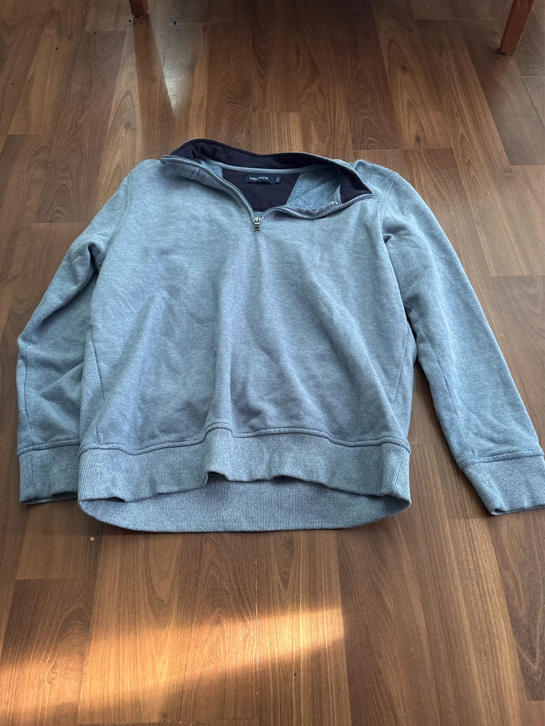 Nautica Quarter-Zip Sweatshirt - Grey - Size L
