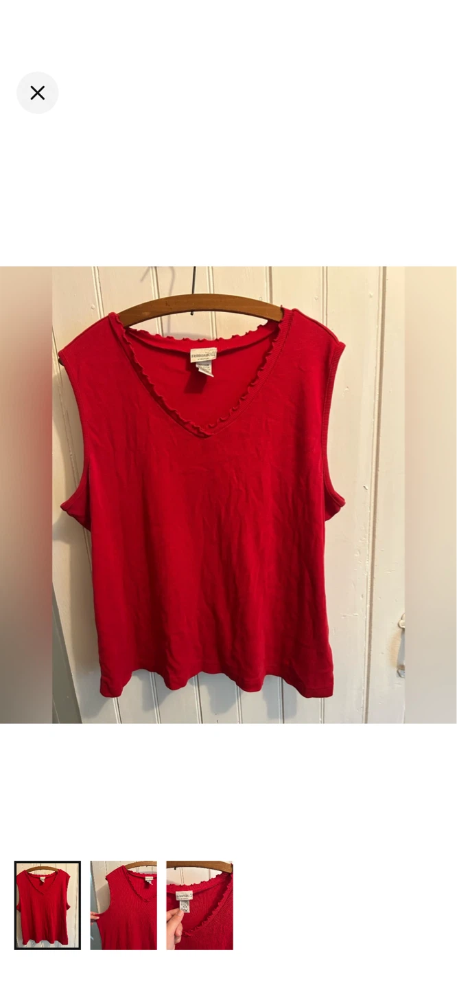 Fashion Bug Red Sleeveless Top