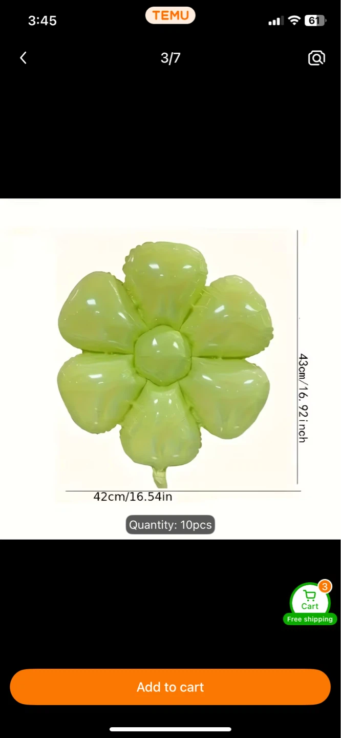 10pcs Flower Shaped Foil Balloons - photo 2