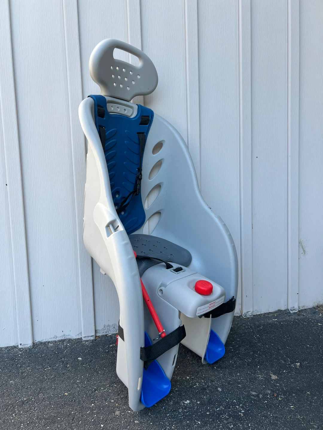 Grey Bicycle Child Seat with Blue Accents - photo 2