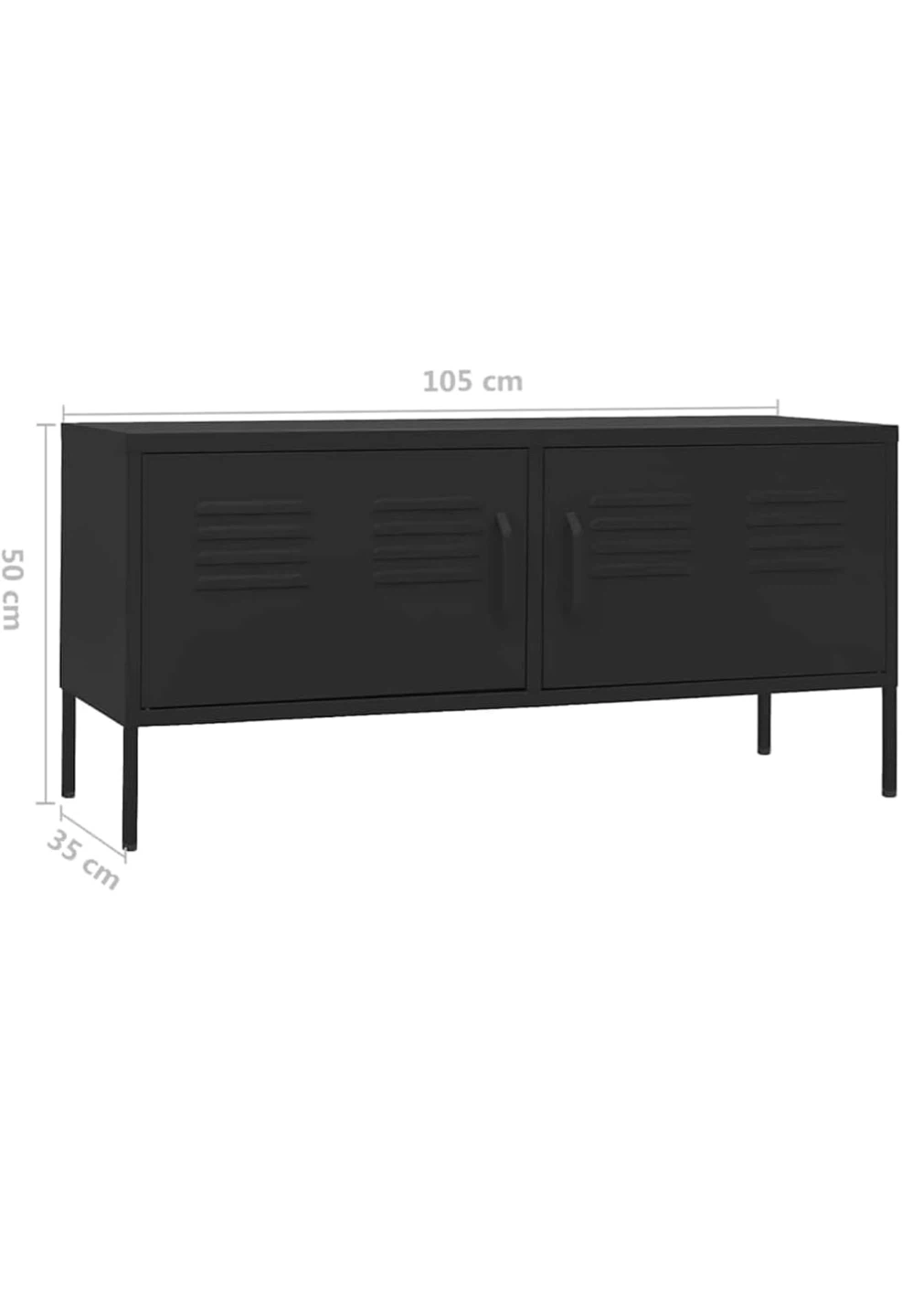 Black Metal Two-Door Cabinet - photo 2