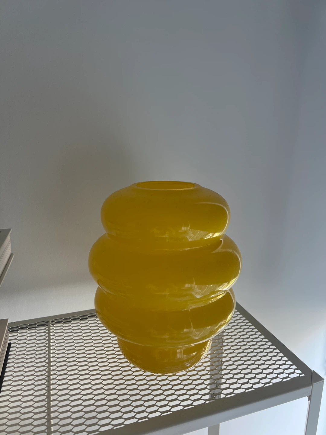 Yellow Glass Vase