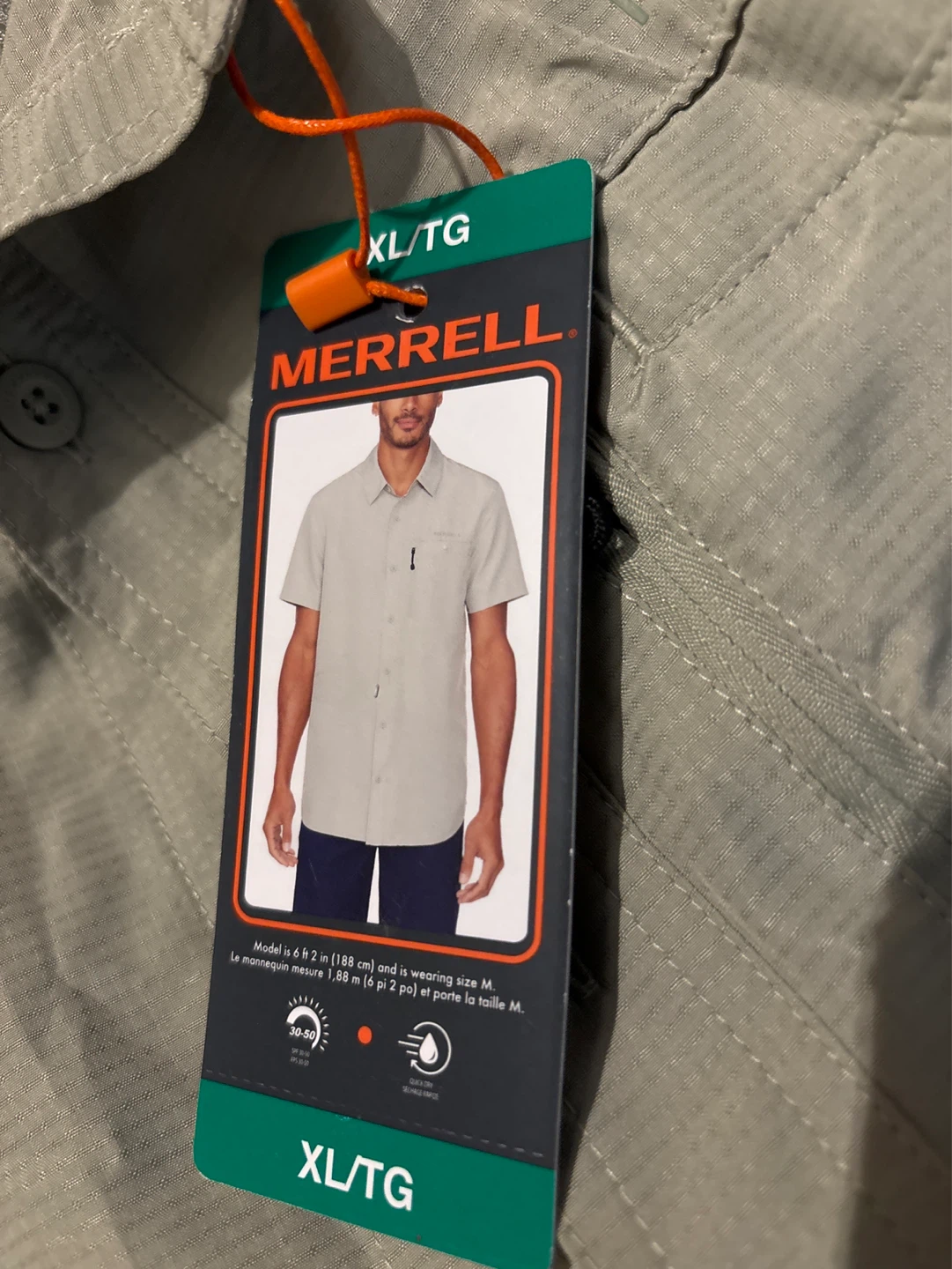 Merrell Men's XL/TG Short Sleeve Button-Up Shirt - photo 2