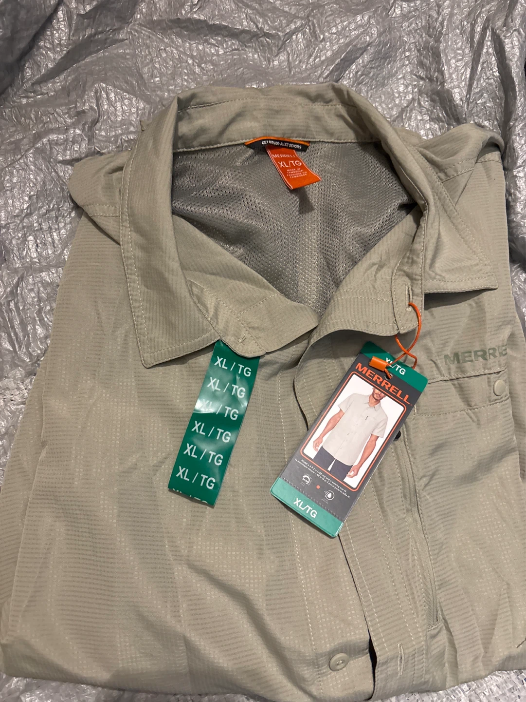 Merrell Men's XL/TG Short Sleeve Button-Up Shirt