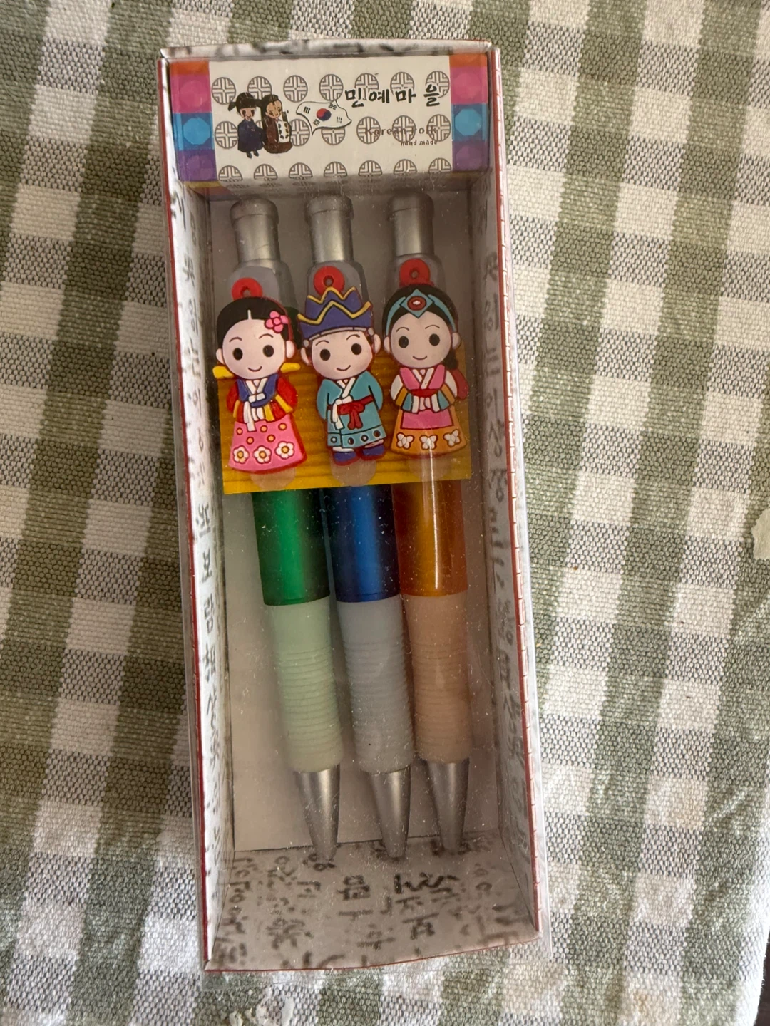 3 Korean Traditional Character Pens Set