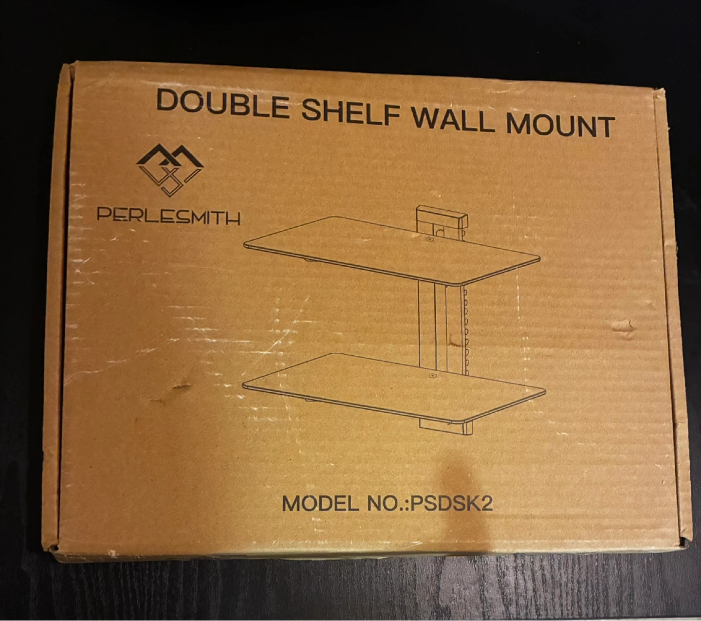 Perlesmith Double Shelf Wall Mount