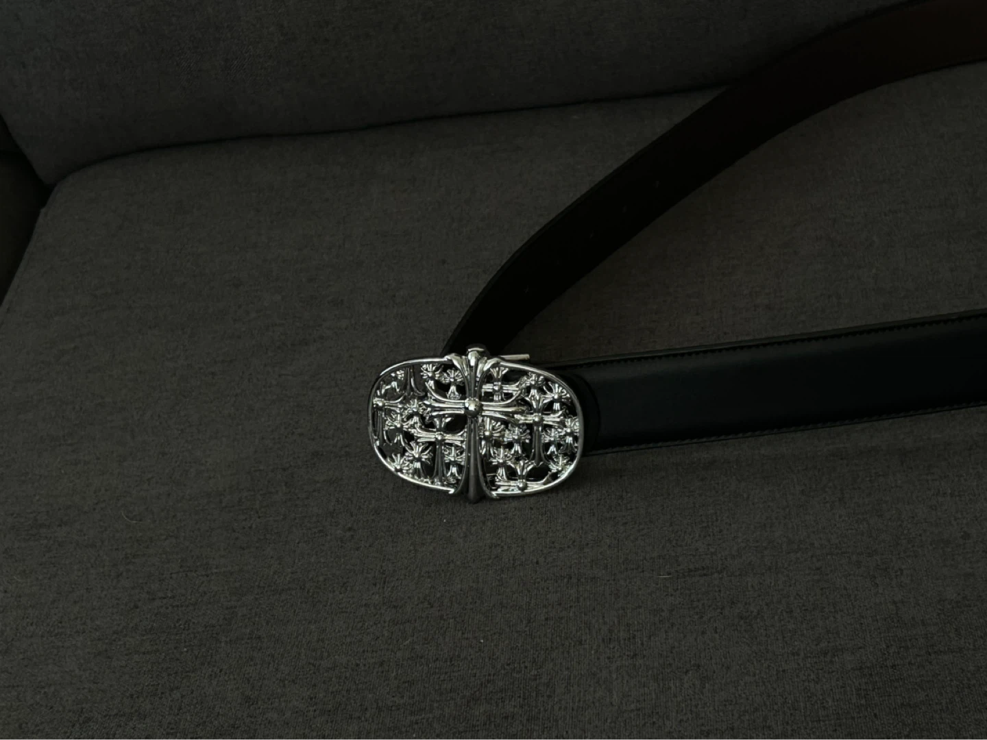 Chrome heart belt leather strap - photo 2
