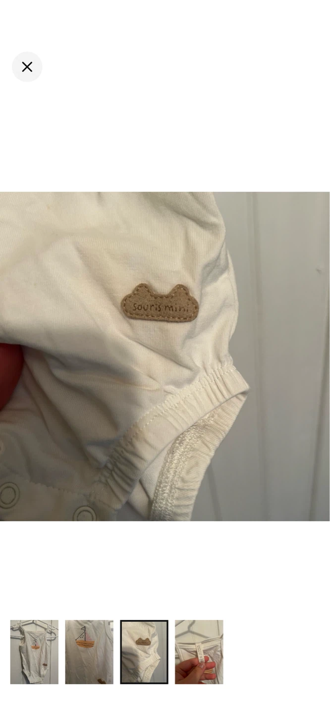 Souris Mini White Baby Bodysuit with Sailboat Graphic - photo 3