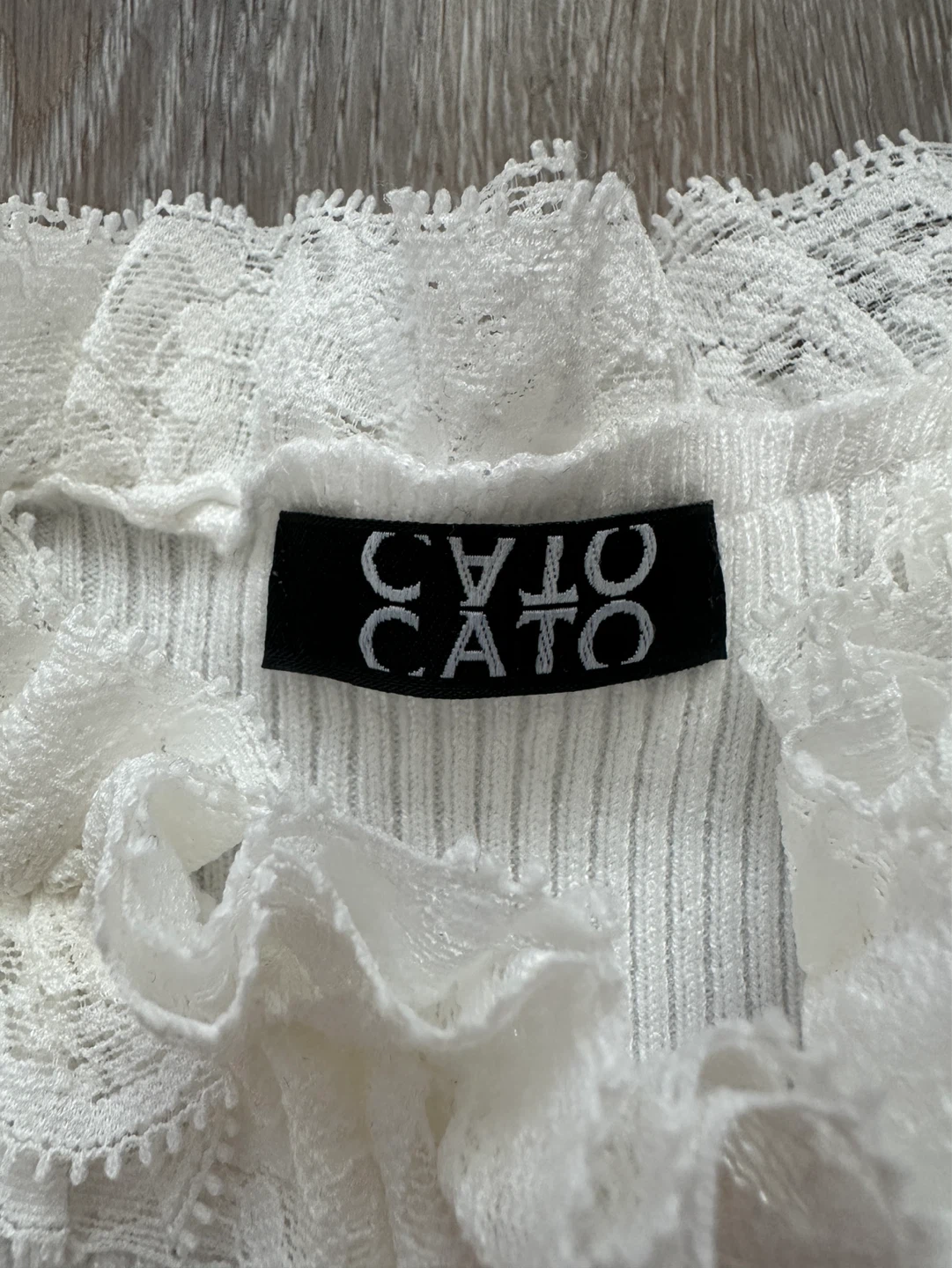 CATO White Ruffle Lace Tank Top - photo 2