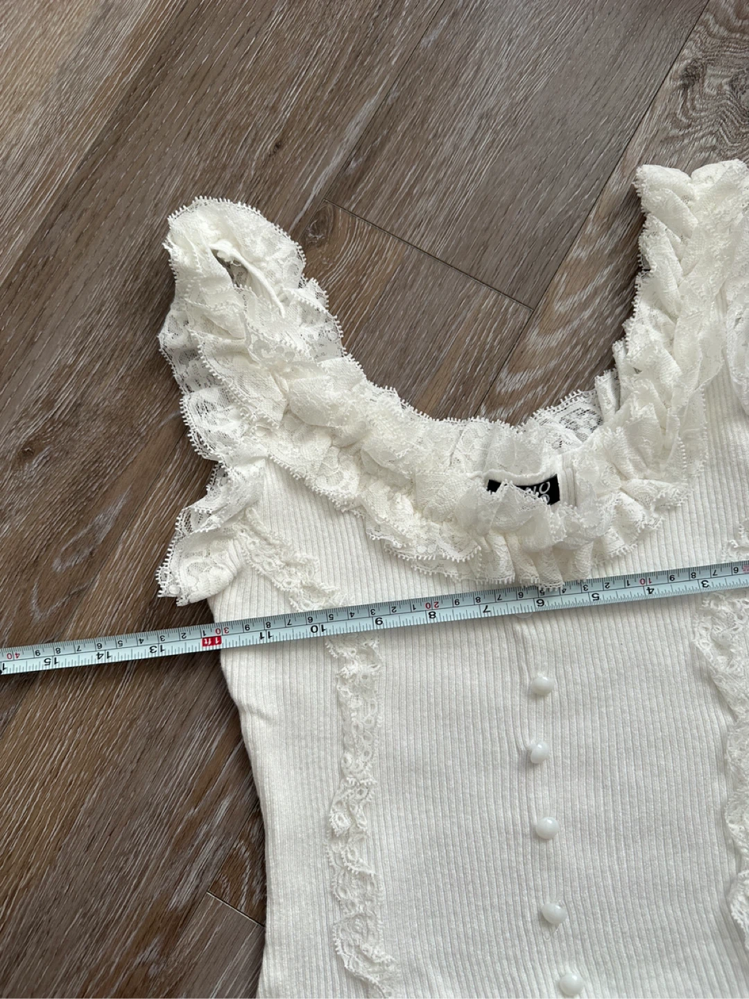 CATO White Ruffle Lace Tank Top - photo 4